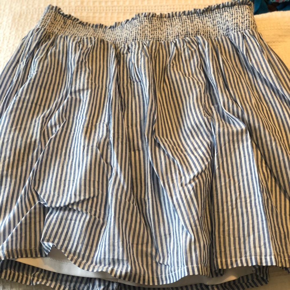 New with tags! Blue and white stripe skirt